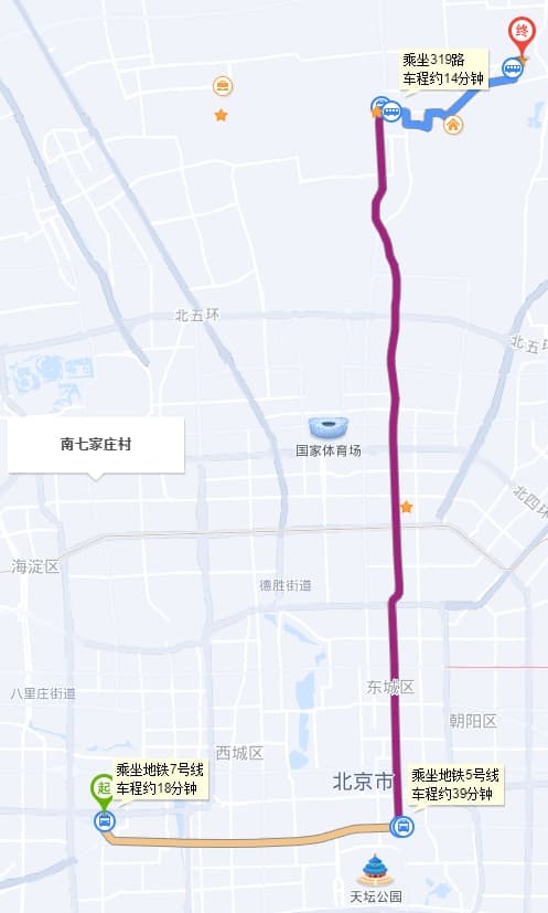 地铁7号线-5号线-319路